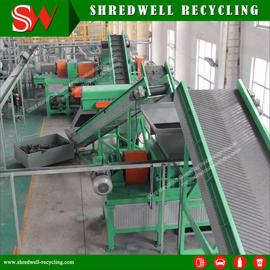 ホット全自動廃タイヤリサイクル機械 タイヤリサイクル機械 タイヤシュレッダー ゴムリサイクルプラント タイヤ切断機 タイヤリサイクル機械